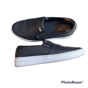Michael Kors Kane Slip On Leather Floral Perf Sneakers